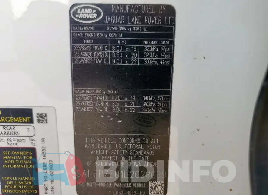 SALEP7EU1L2028039 Photo# 13