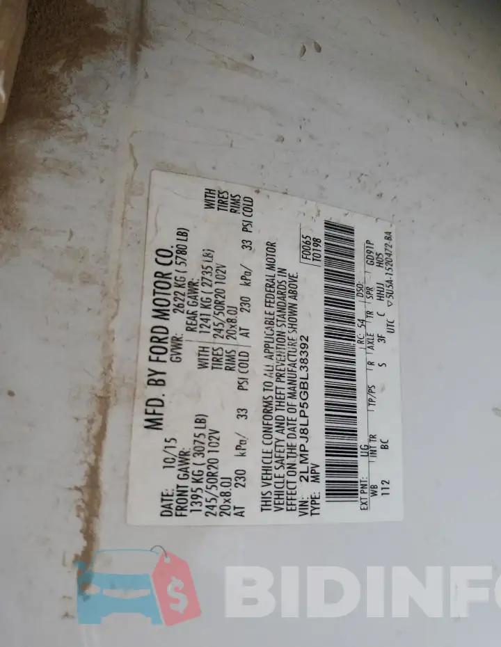 2LMPJ8LP5GBL38392 Photo# 12