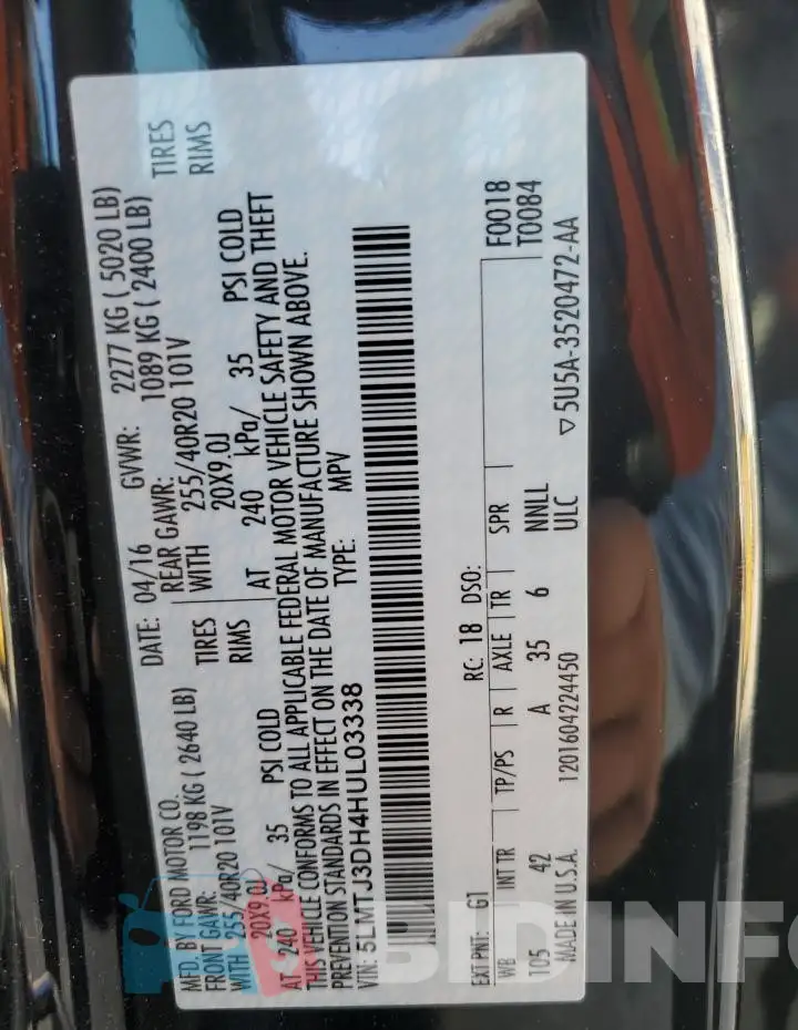 5LMTJ3DH4HUL03338 Photo# 13