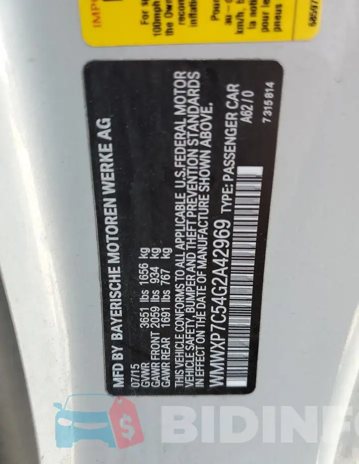 WMWXP7C54G2A42969 Photo# 12
