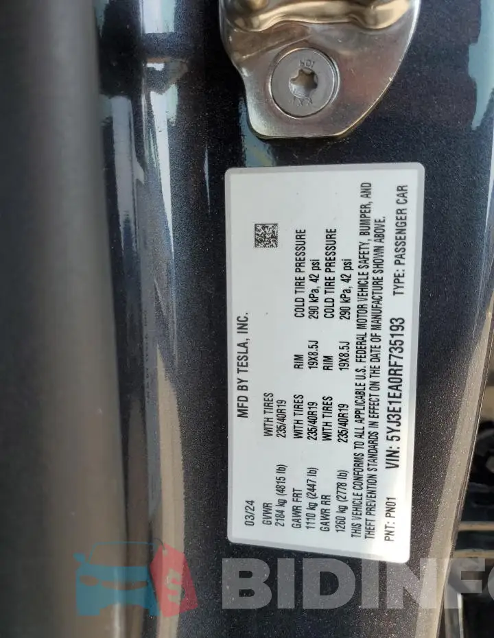 5YJ3E1EA0RF735193 Photo# 13