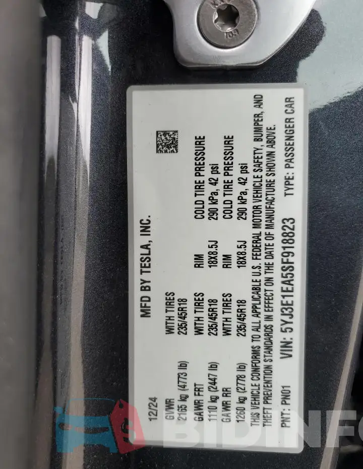 5YJ3E1EA5SF918823 Photo# 12