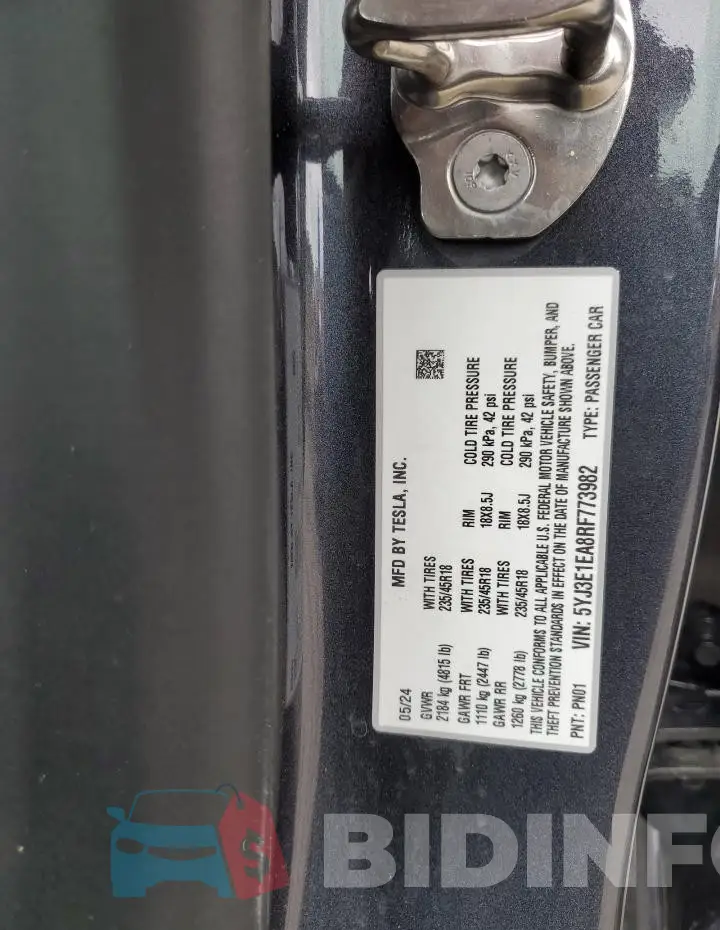 5YJ3E1EA8RF773982 Photo# 13