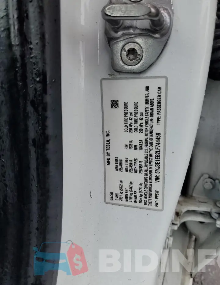 5YJ3E1EB2LF744459 Photo# 12