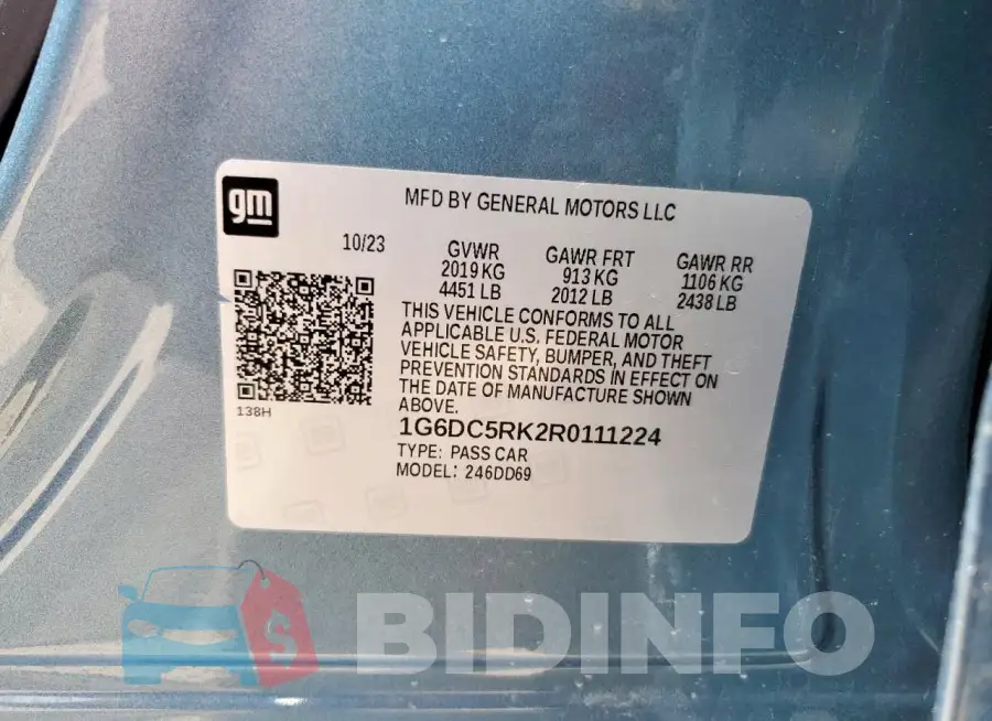 1G6DC5RK2R0111224 Photo# 12