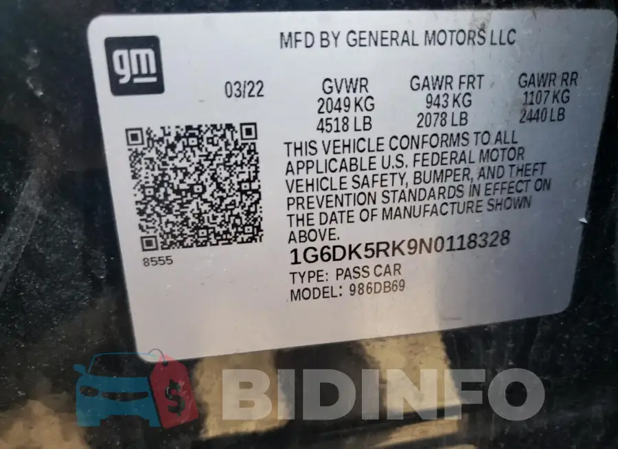 1G6DK5RK9N0118328 Photo# 13