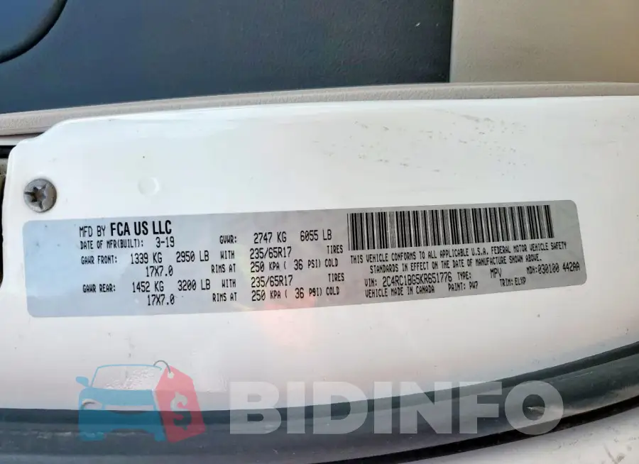 2C4RC1BG5KR651776 Photo# 14