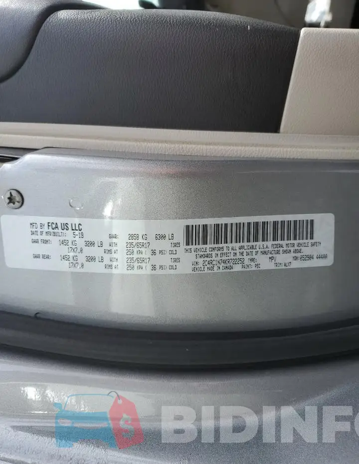 2C4RC1N74KR722252 Photo# 14