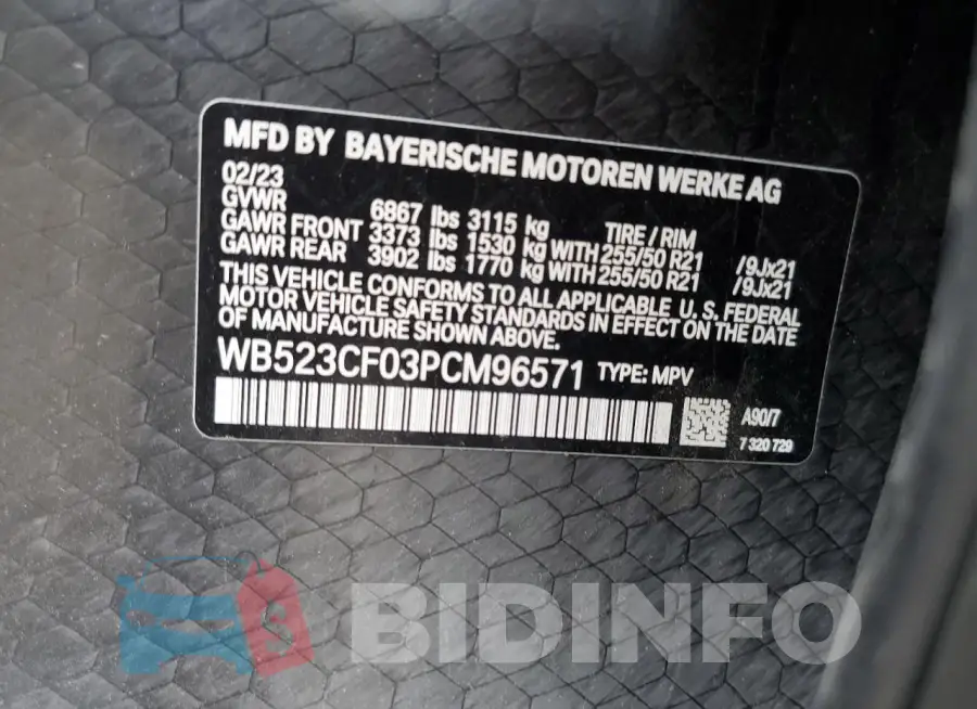 WB523CF03PCM96571 Photo# 13