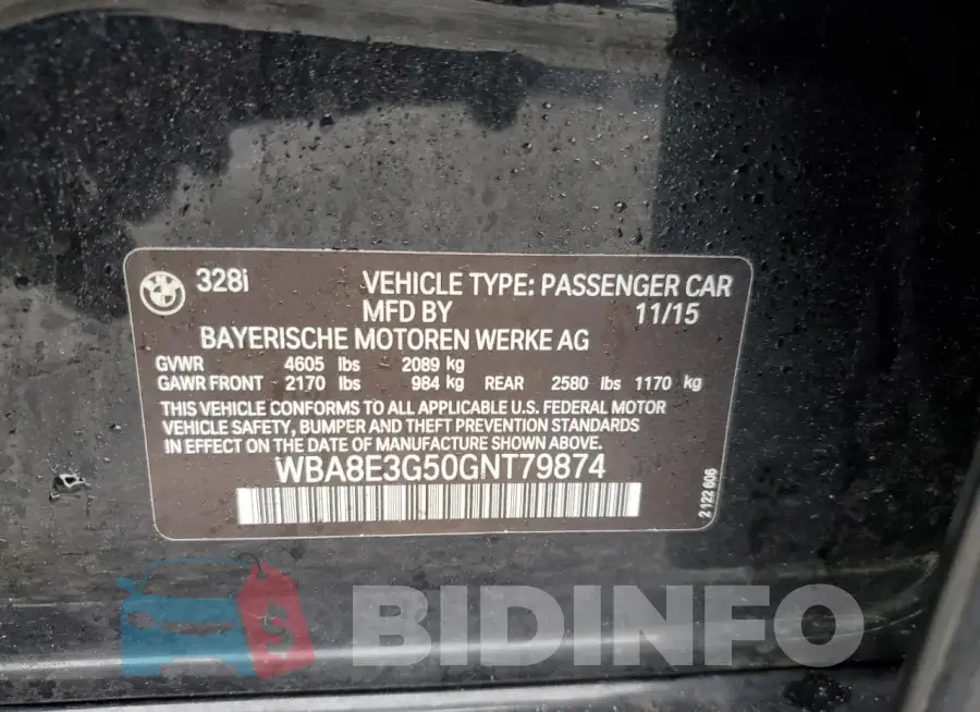 WBA8E3G50GNT79874 Photo# 12