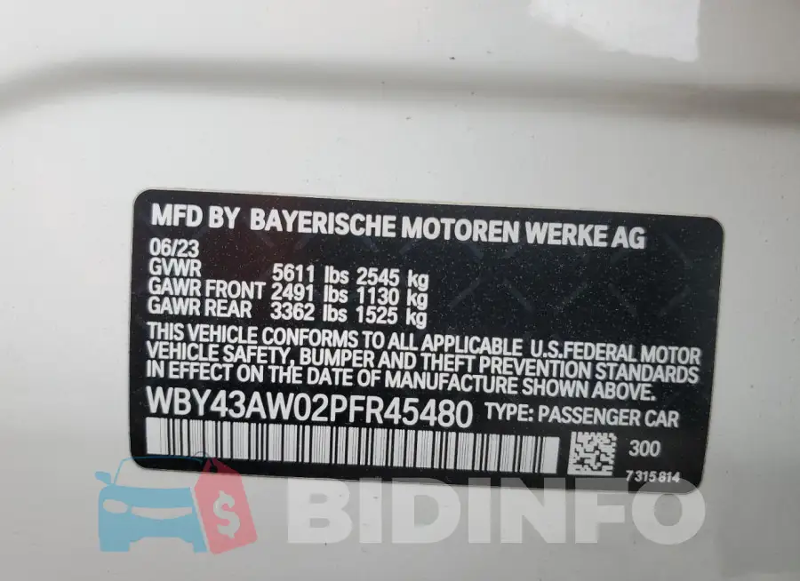 WBY43AW02PFR45480 Photo# 13