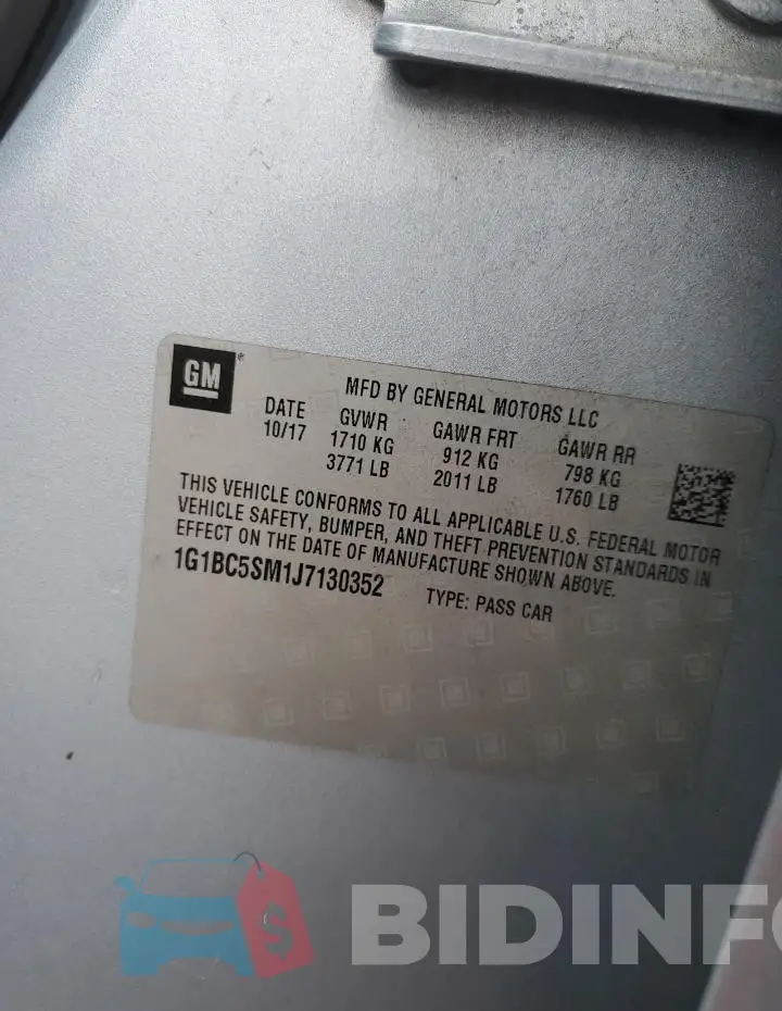 1G1BC5SM1J7130352 Photo# 13
