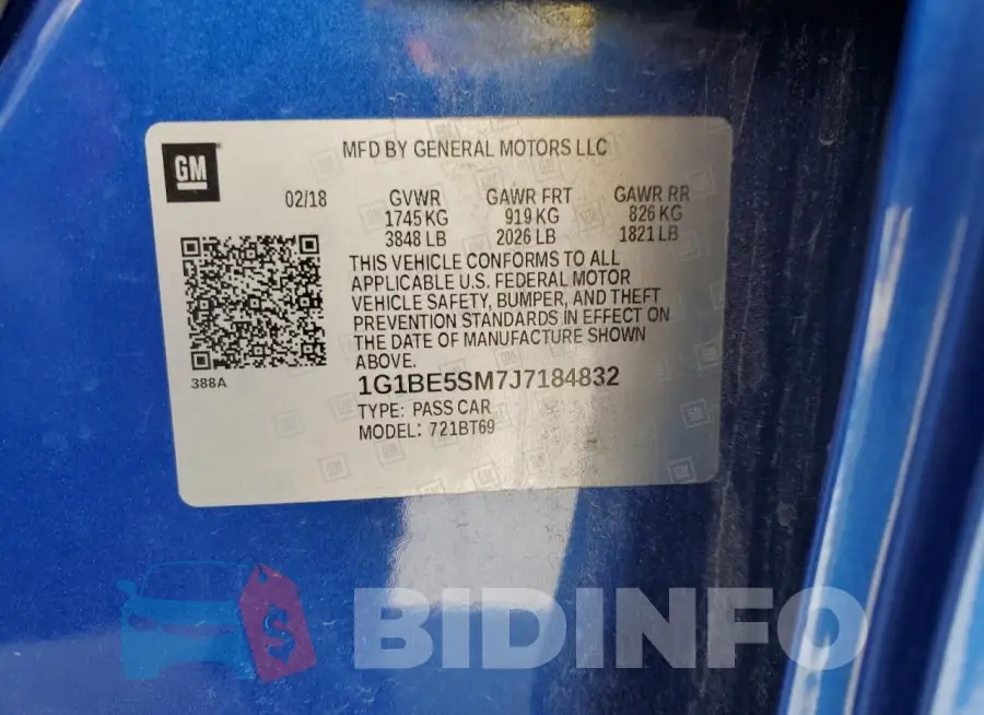 1G1BE5SM7J7184832 Photo# 13
