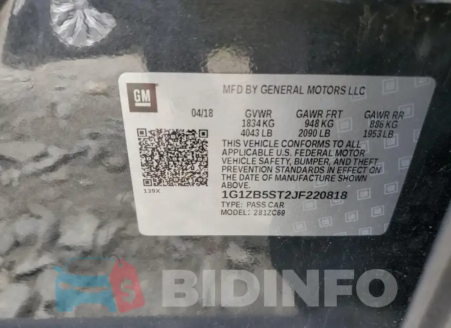 1G1ZB5ST2JF220818 Photo# 12