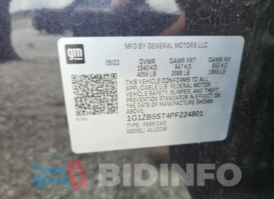 1G1ZB5ST4PF224801 Photo# 12