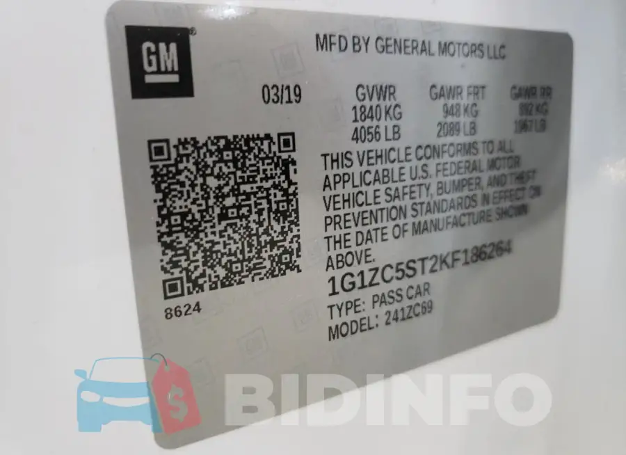 1G1ZC5ST2KF186264 Photo# 12
