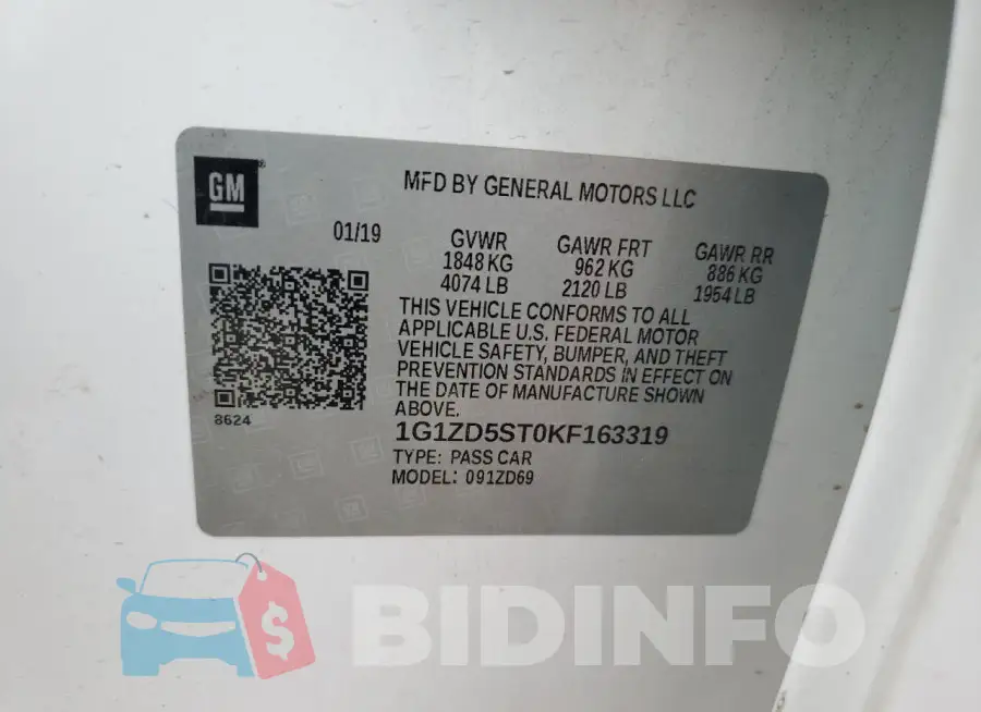1G1ZD5ST0KF163319 Photo# 12