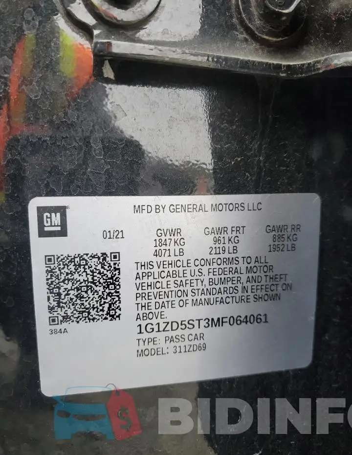 1G1ZD5ST3MF064061 Photo# 12