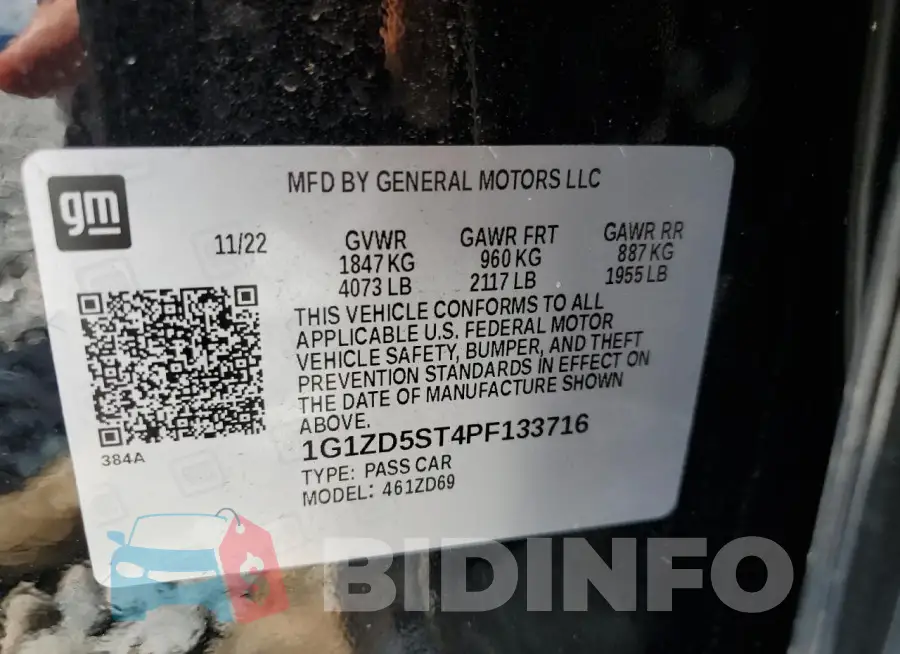 1G1ZD5ST4PF133716 Photo# 12