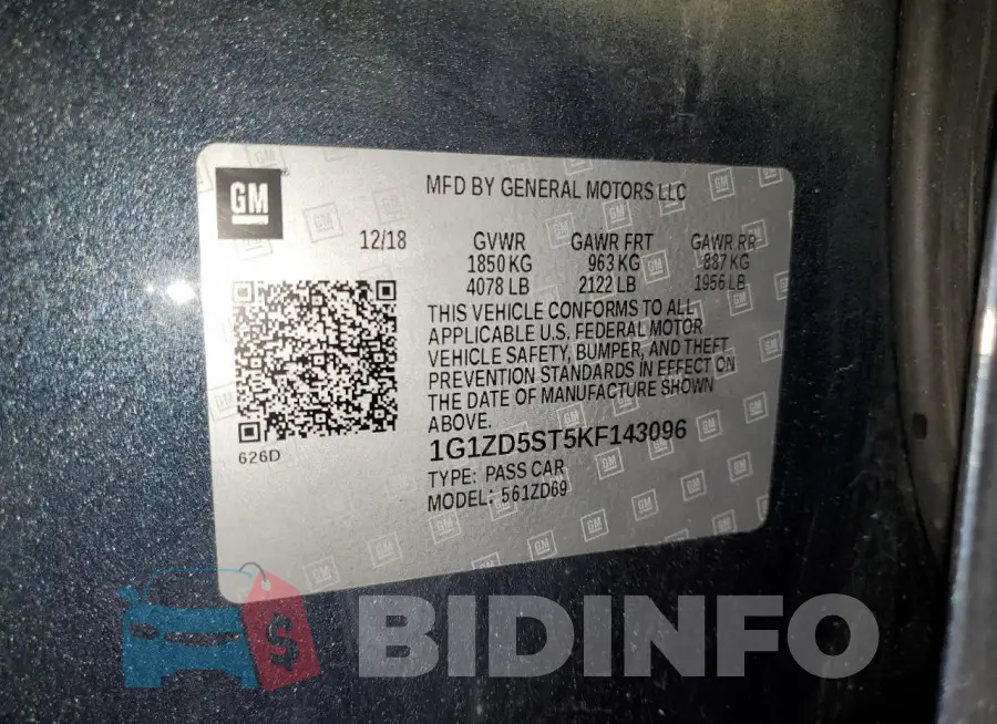 1G1ZD5ST5KF143096 Photo# 12