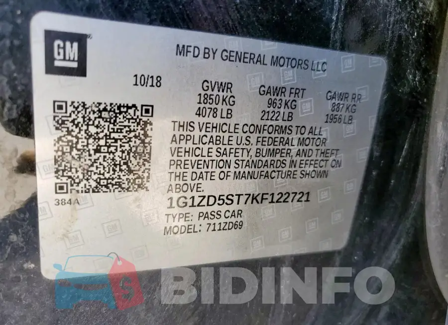 1G1ZD5ST7KF122721 Photo# 12