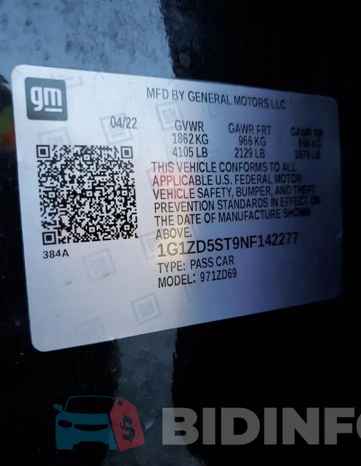 1G1ZD5ST9NF142277 Photo# 12