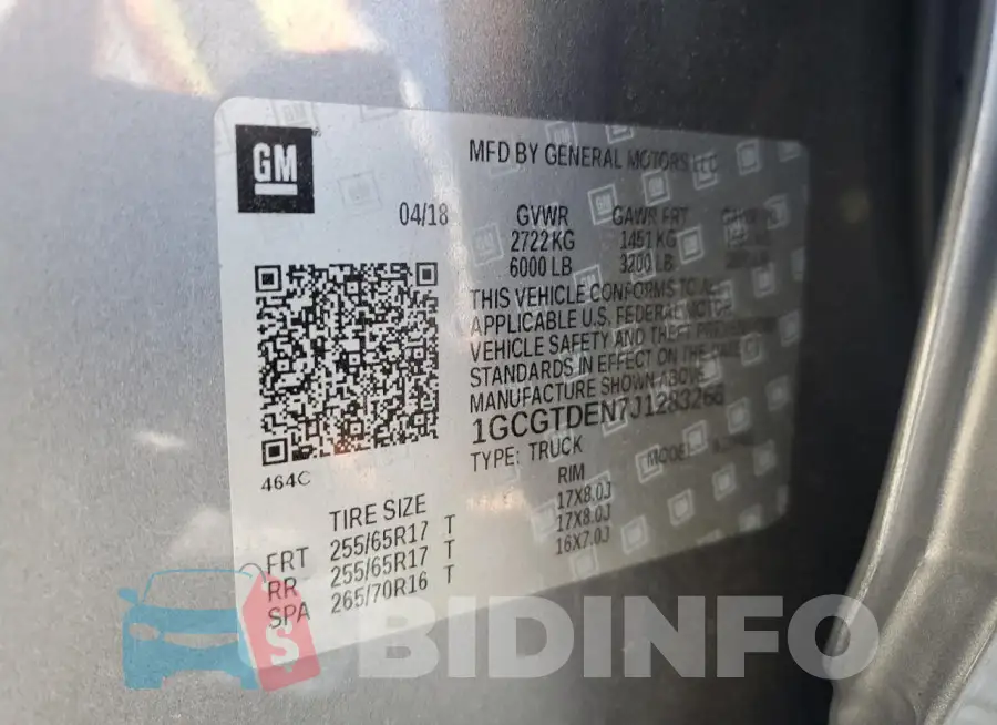 1GCGTDEN7J1283266 Photo# 13