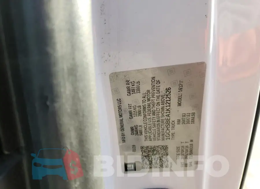 1GCHSBEA1K1212526 Photo# 12
