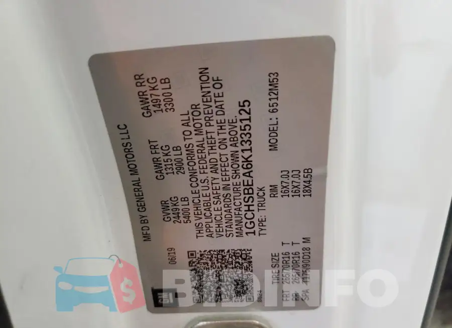1GCHSBEA6K1335125 Photo# 12