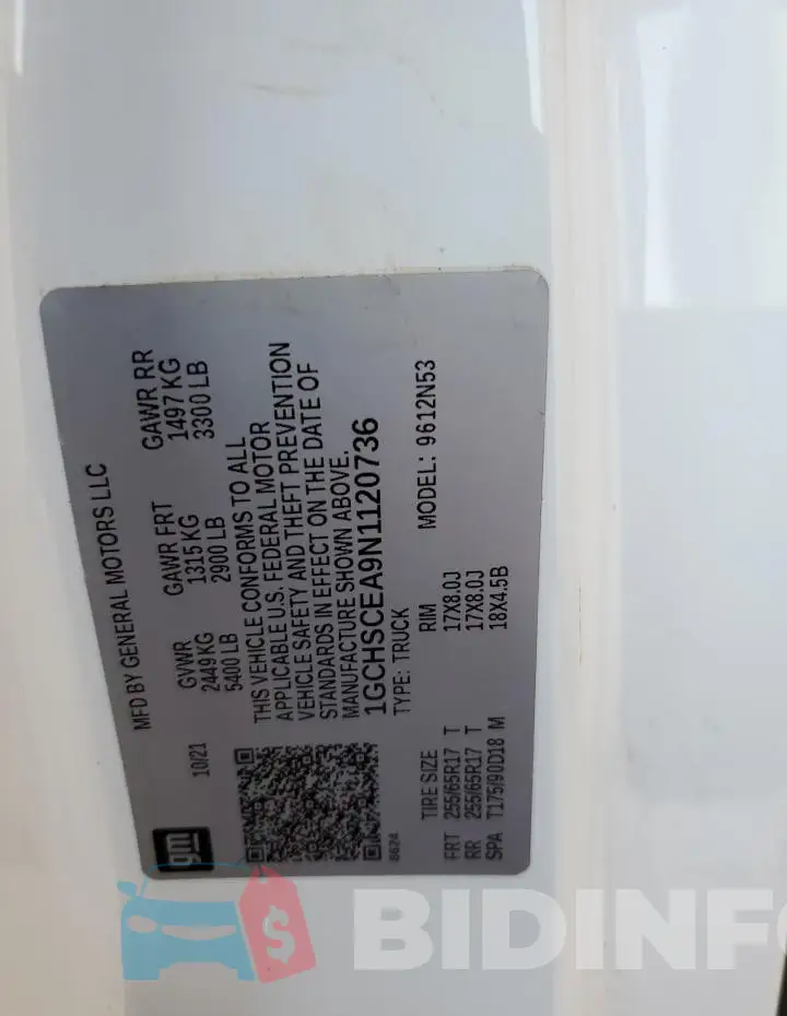 1GCHSCEA9N1120736 Photo# 12