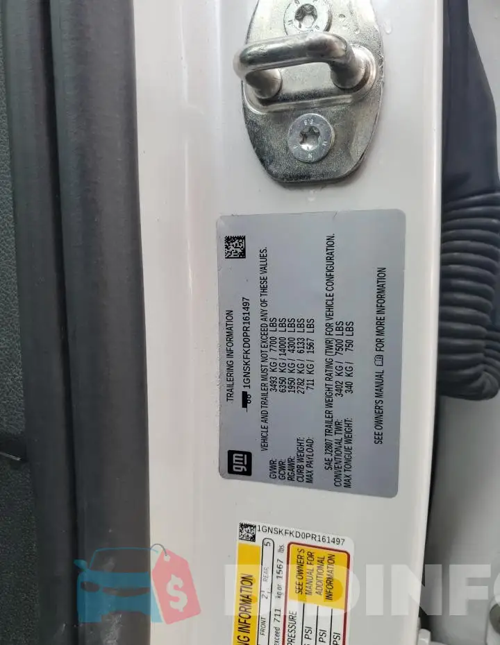 1GNSKFKD0PR161497 Photo# 14