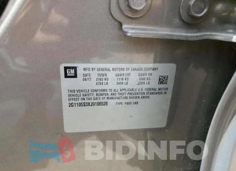 2G1105S3XJ9106528 Photo# 12