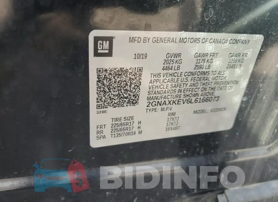 2GNAXKEV6L6166073 Photo# 12