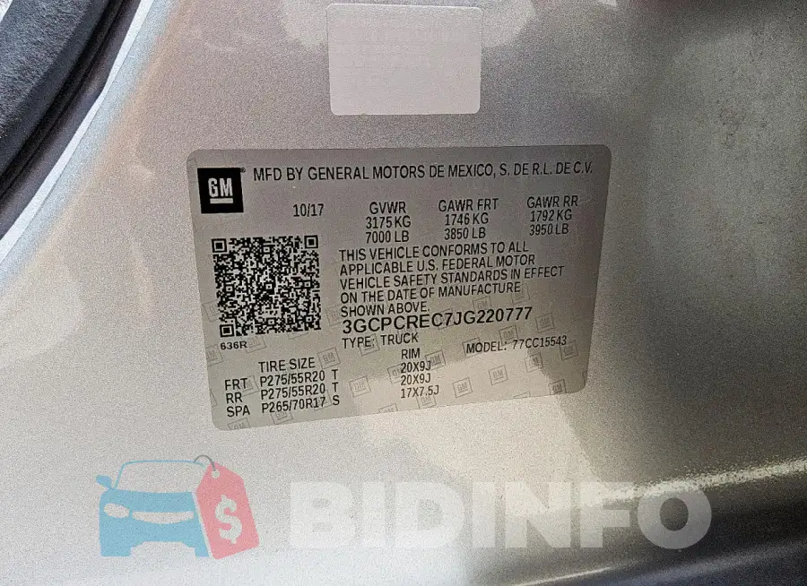 3GCPCREC7JG220777 Photo# 12