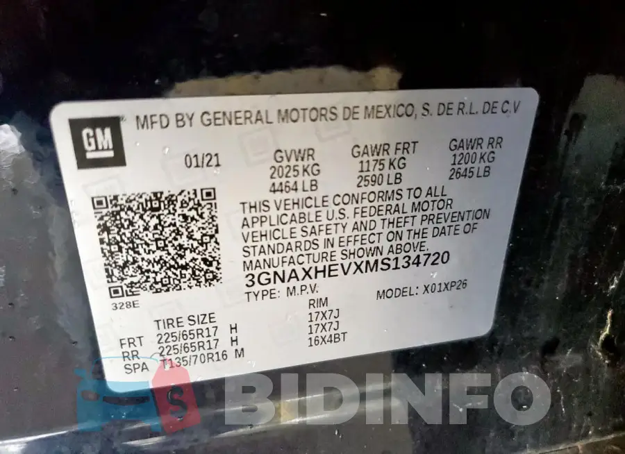 3GNAXHEVXMS134720 Photo# 12
