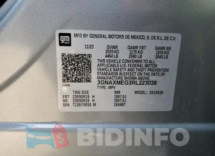 3GNAXMEG3RL223038 Photo# 13