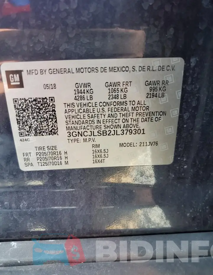 3GNCJLSB2JL379301 Photo# 13