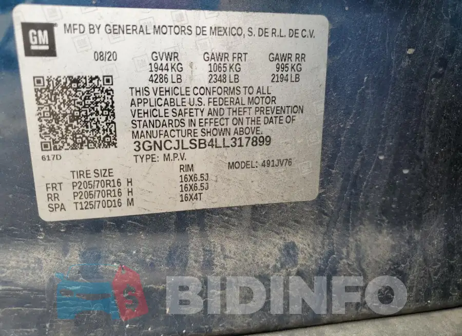 3GNCJLSB4LL317899 Photo# 13
