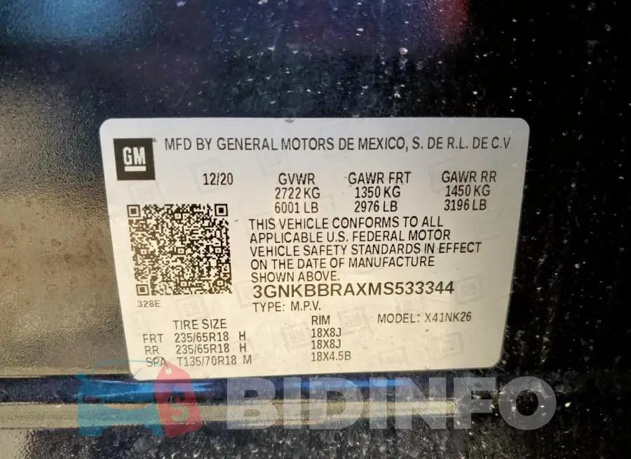 3GNKBBRAXMS533344 Photo# 14