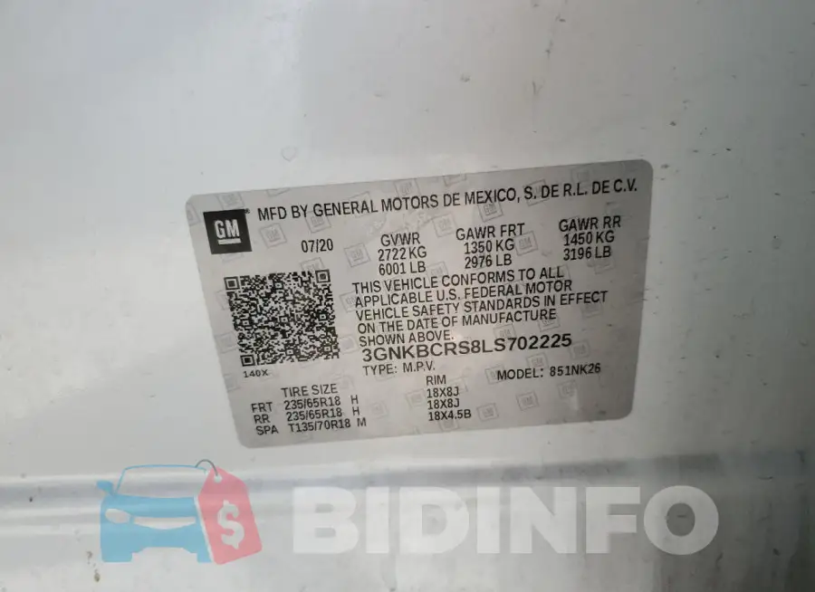 3GNKBCRS8LS702225 Photo# 12