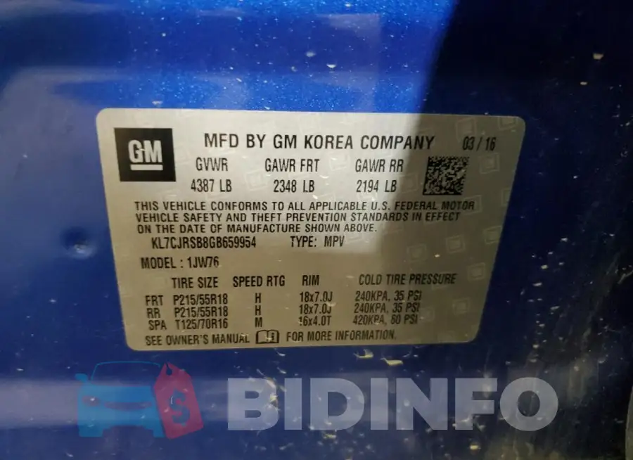 KL7CJRSB8GB659954 Photo# 13