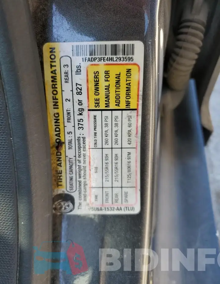 1FADP3FE4HL293595 Photo# 12
