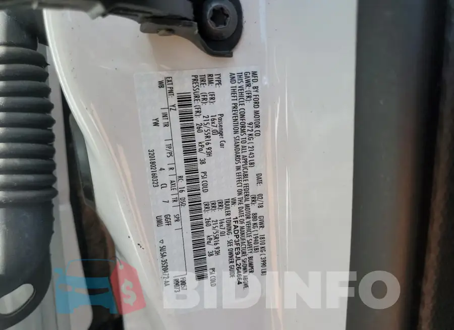 1FADP3FE9JL264664 Photo# 12