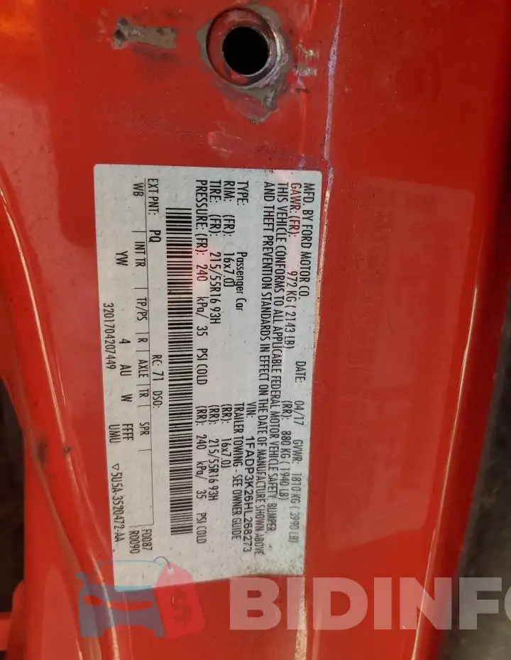 1FADP3K26HL268273 Photo# 12