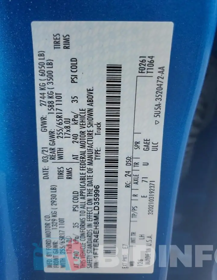 1FTER4EH8MLD35996 Photo# 13