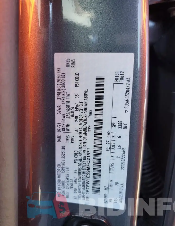 1FTFW1E59MFC21571 Photo# 12