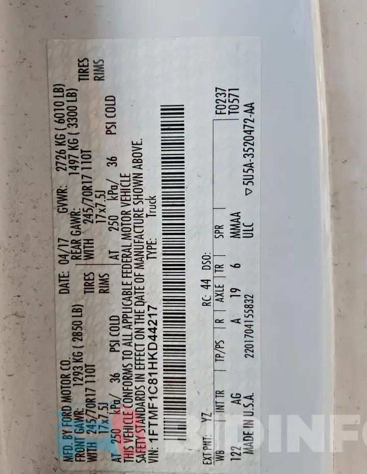 1FTMF1C81HKD44217 Photo# 12