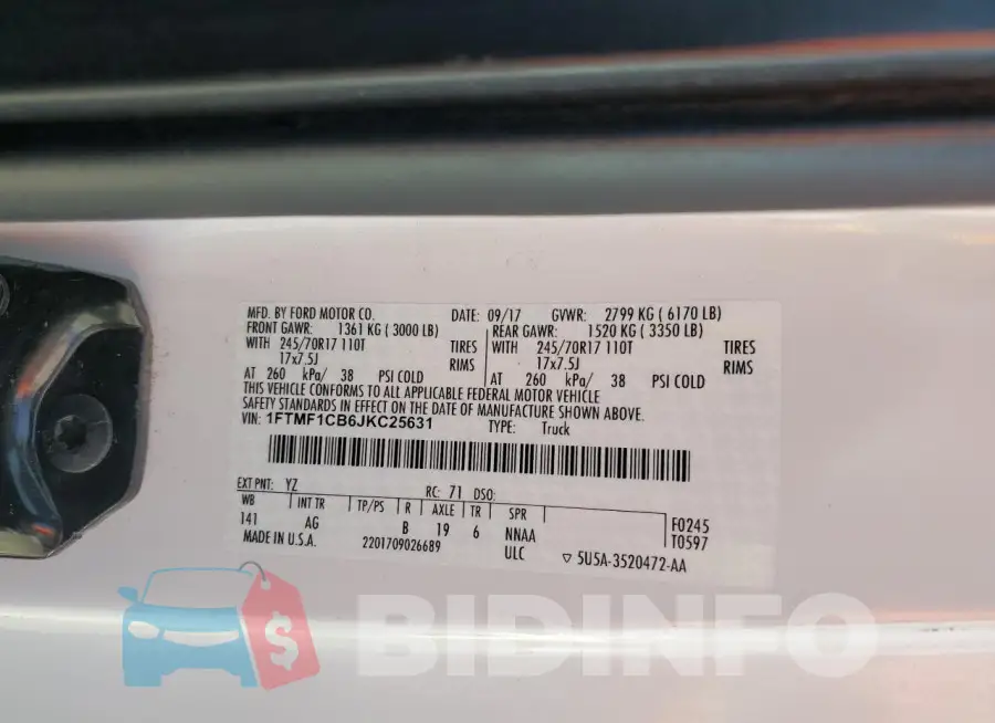 1FTMF1CB6JKC25631 Photo# 12