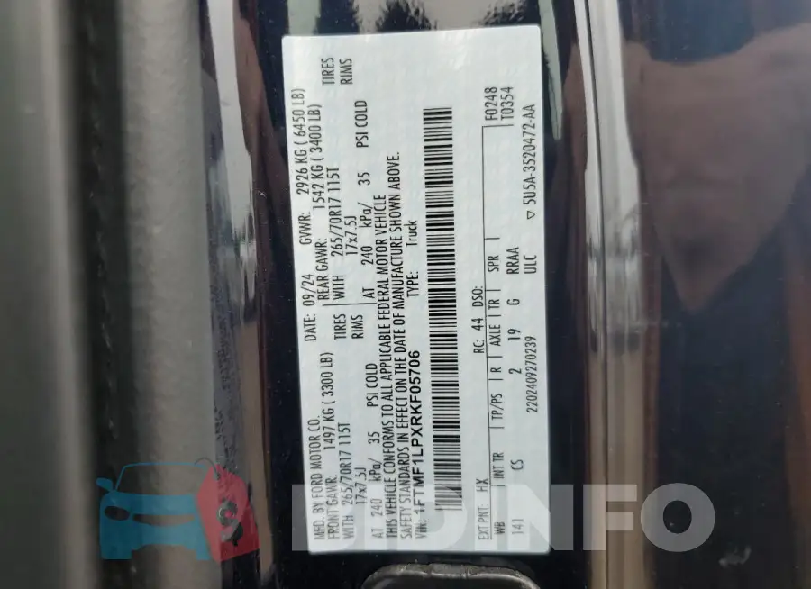 1FTMF1LPXRKF05706 Photo# 12