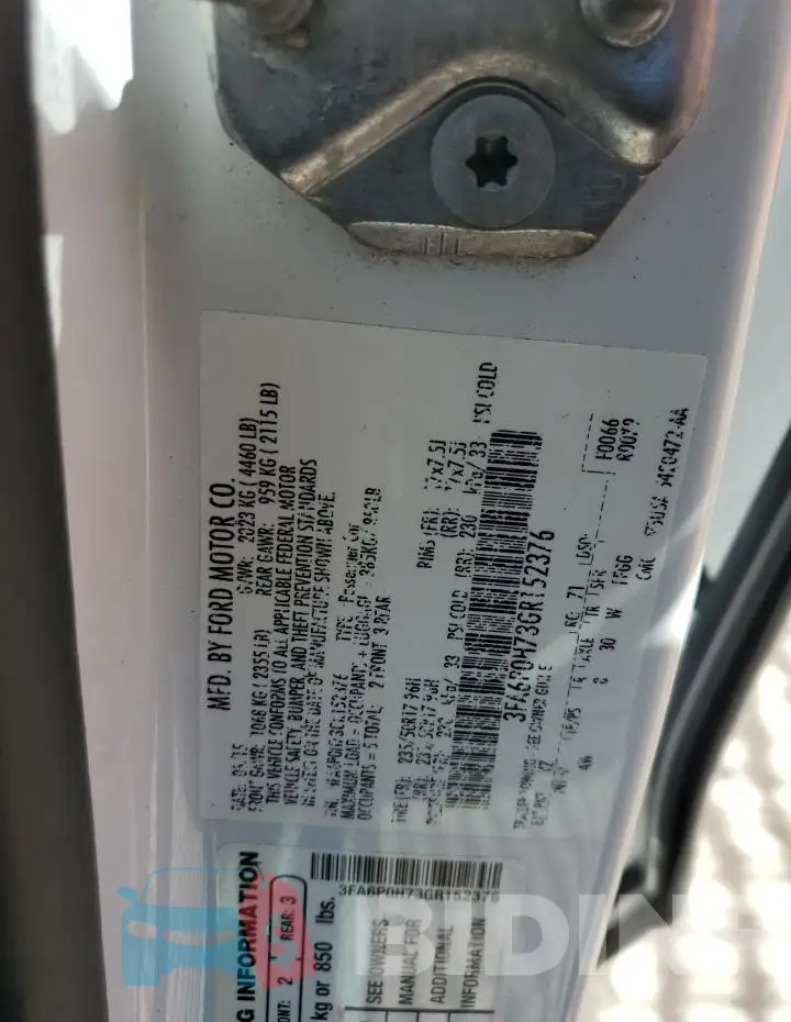 3FA6P0H73GR152376 Photo# 12